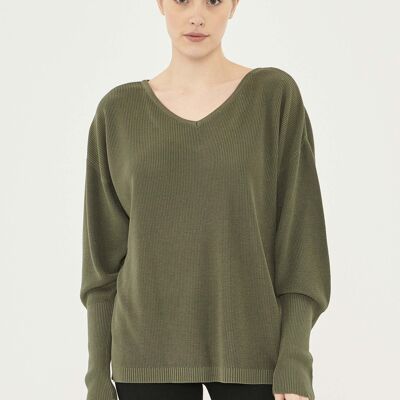 Jersey TENCEL™ Lyocell con mangas abullonadas