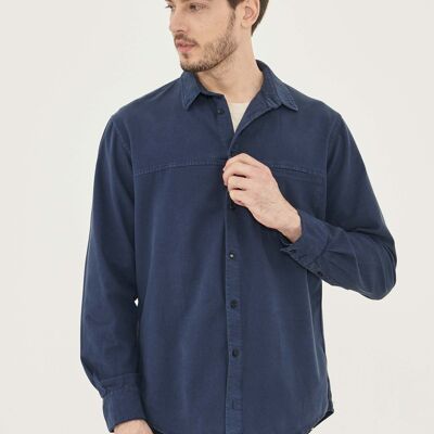 Garment dyed shirt made from TENCEL™ Lyocell and organic cotton