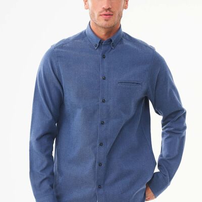 Camisa de espiga confeccionada en algodón orgánico