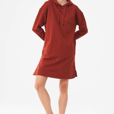 Sudadera larga con capucha de algodón orgánico