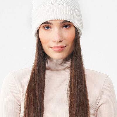 Gorro de punto gofre elaborado con algodón orgánico