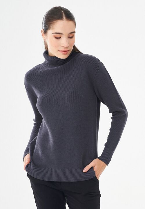 Rollkragenpullover aus Bio-Baumwolle