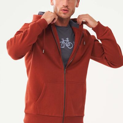 Veste sweat en coton bio