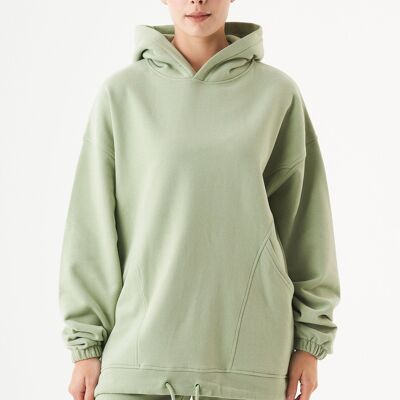 HANDE- Sudadera con capucha Soft Touch Oversize hecha de algodón orgánico