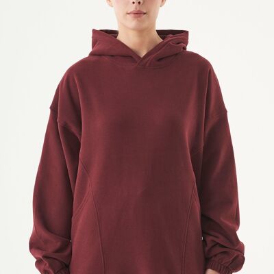HANDE- Sudadera con capucha Soft Touch Oversize hecha de algodón orgánico