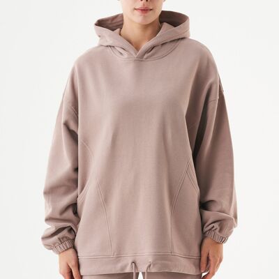 HANDE- Sudadera con capucha Soft Touch Oversize hecha de algodón orgánico