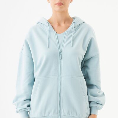 JALE- Soft touch sweat jacket made of organic cotton