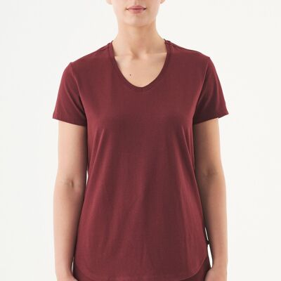 TUBA- Basic T-shirt made of organic cotton with V-neck