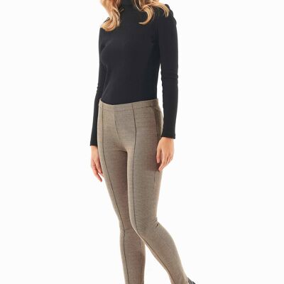 Pantaloni realizzati in misto cotone biologico con fantasia pied de poule
