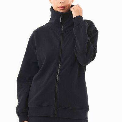 Veste sweat douce au toucher en coton biologique