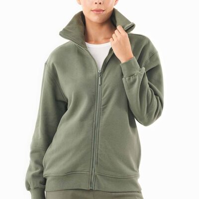 Veste sweat douce au toucher en coton biologique