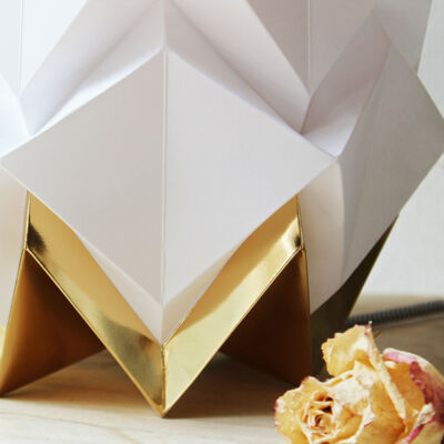 Bicolour Origami Tischlampe - S - Gold