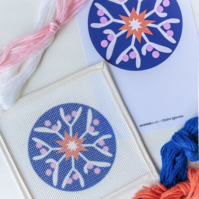 Kit di decorazione a punto croce con stella di vischio