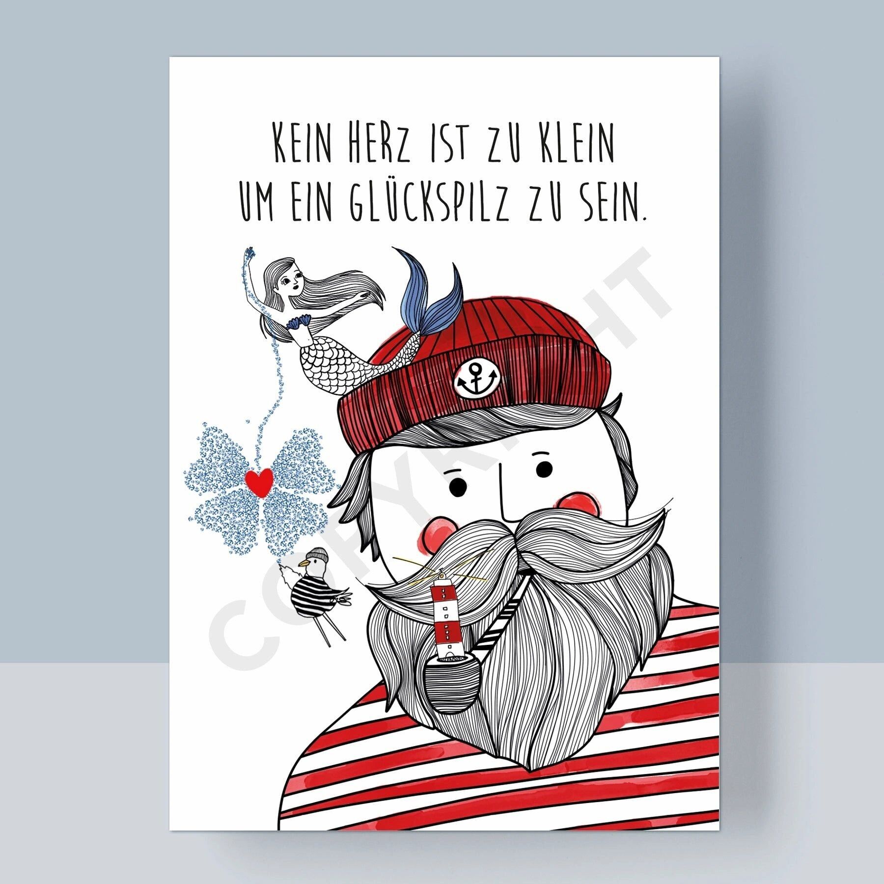 CARTOLINA - NESSUN CUORE È TROPPO PICCOLO PER ESSERE FORTUNATO