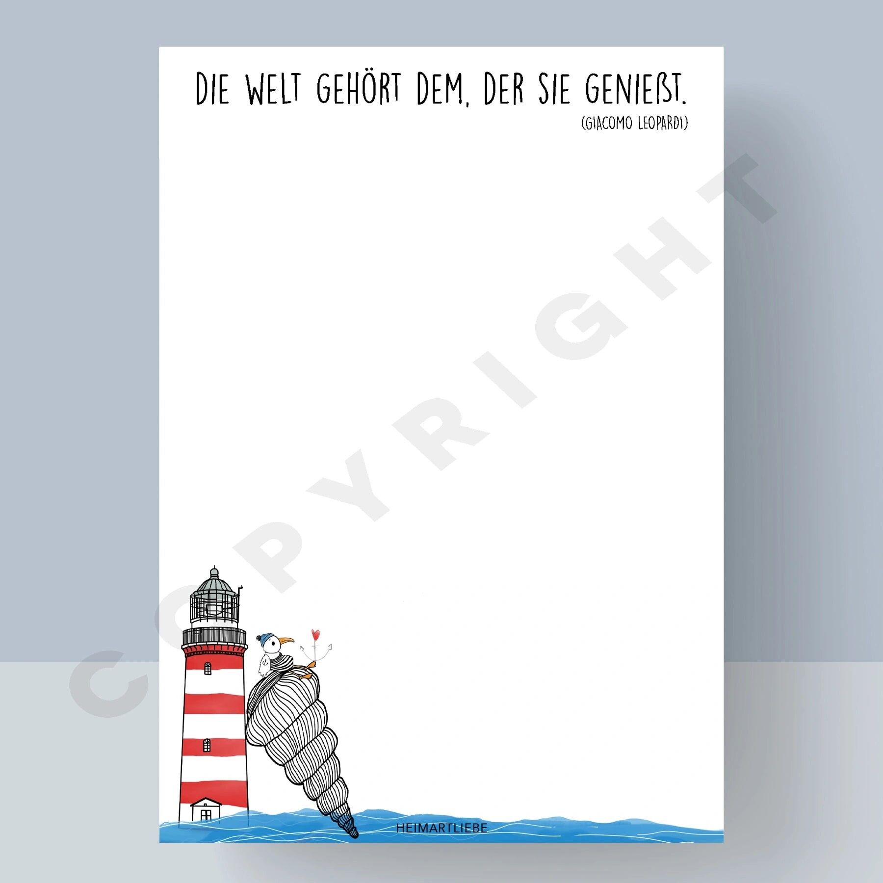 BLOCCO NOTE A6 - IL MONDO APPARTIENE A CHI LO GODE