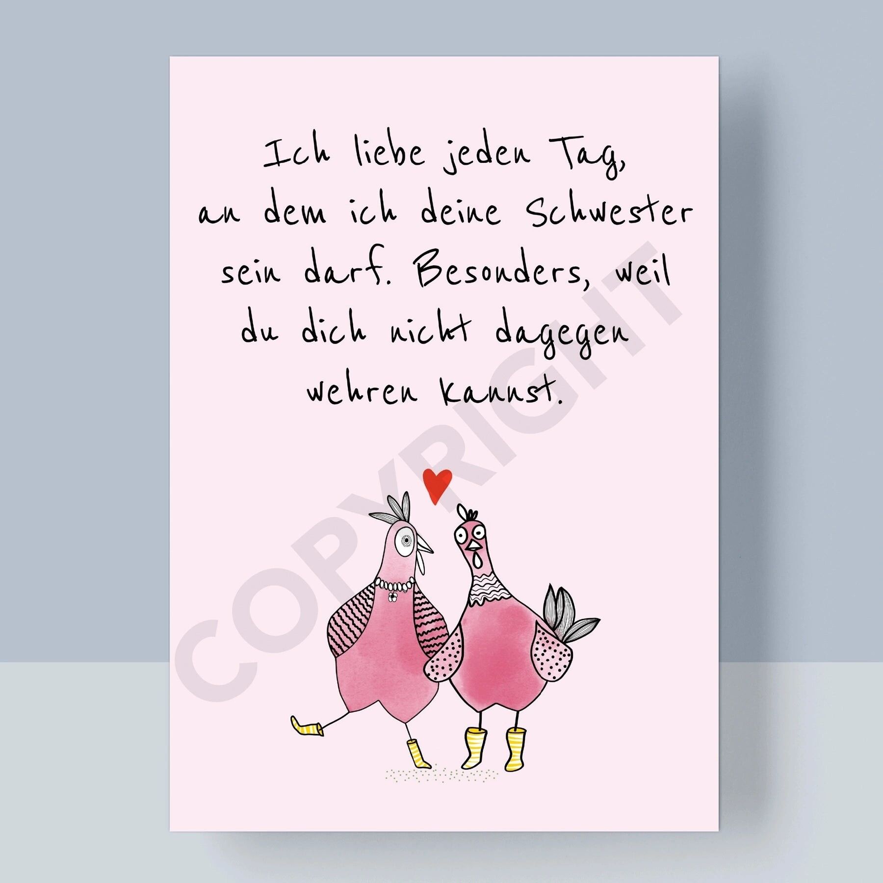 CARTOLINA - CUORE SORELLA