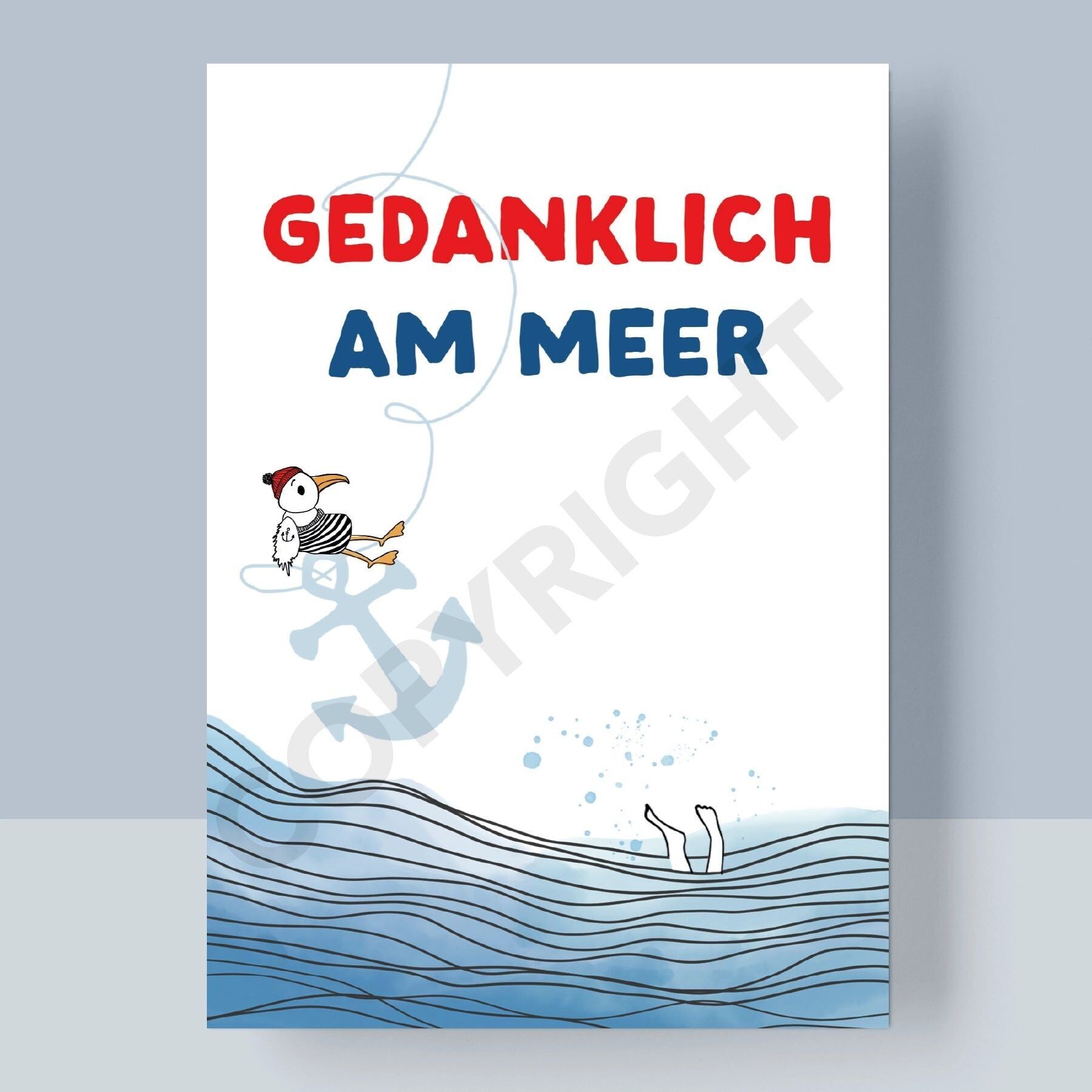 CARTOLINA - PENSIERO AL MARE