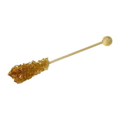 100x bastoncini di zucchero marroni confezionati singolarmente - con il 50% di zucchero di canna 17 cm
