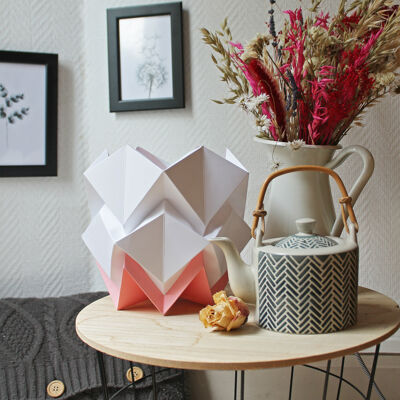 Bicolour Origami Table Lamp - S - Pink
