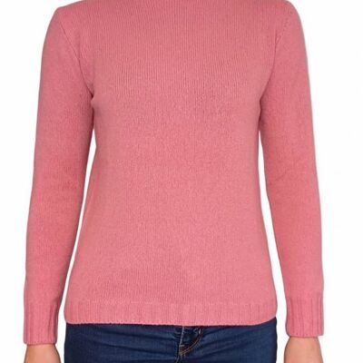 Jersey de mujer de cachemira regenerada con cuello alto