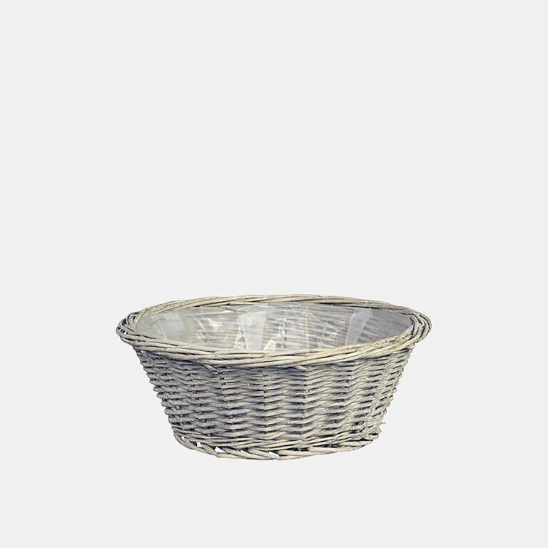 GRAUER RUNDER TEXAS-SCHÜSSEL-WEIDENTOPF