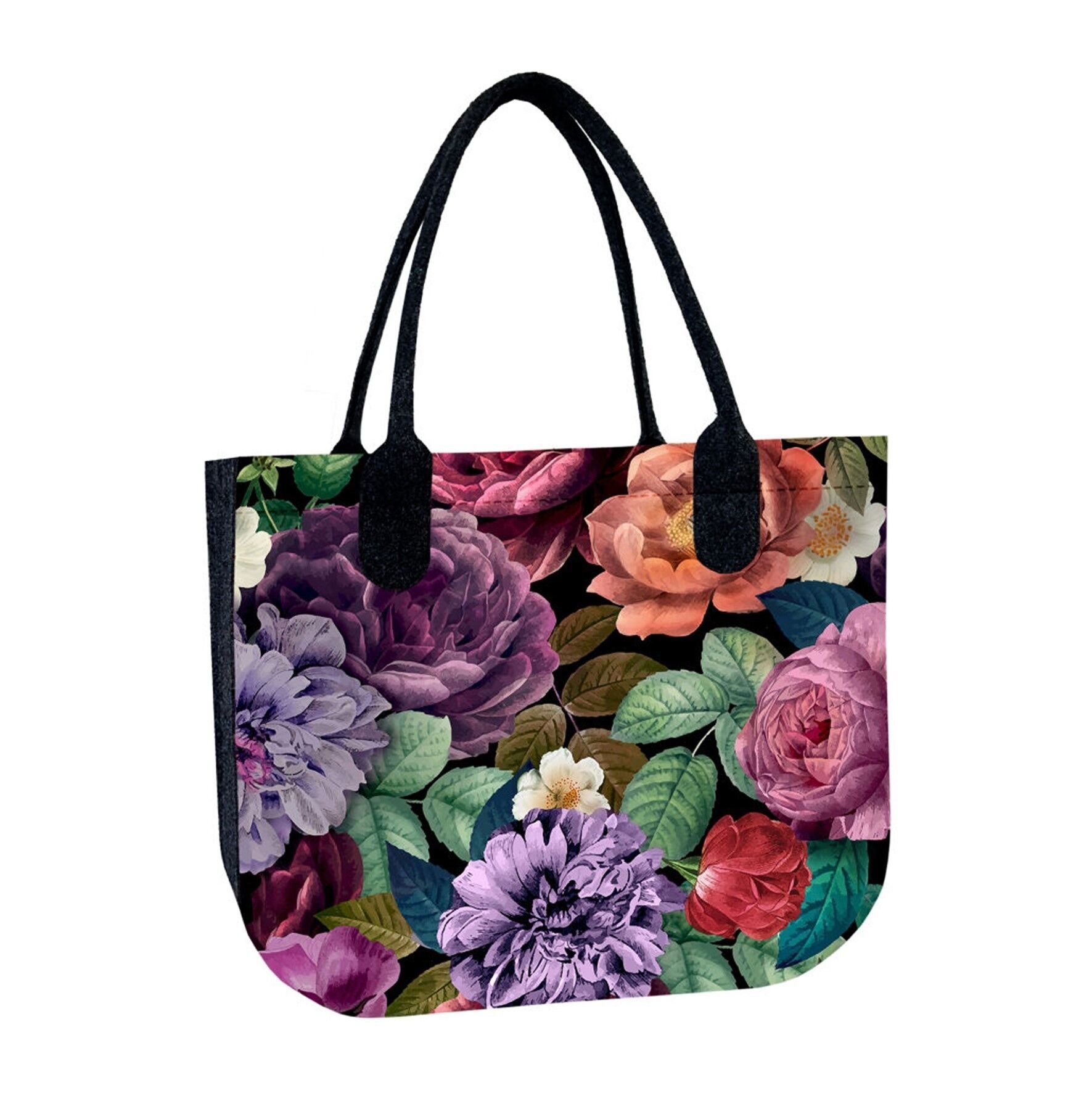 Enigma Shoulder Bag In Felt Lady XL Anthracite Line Bertoni