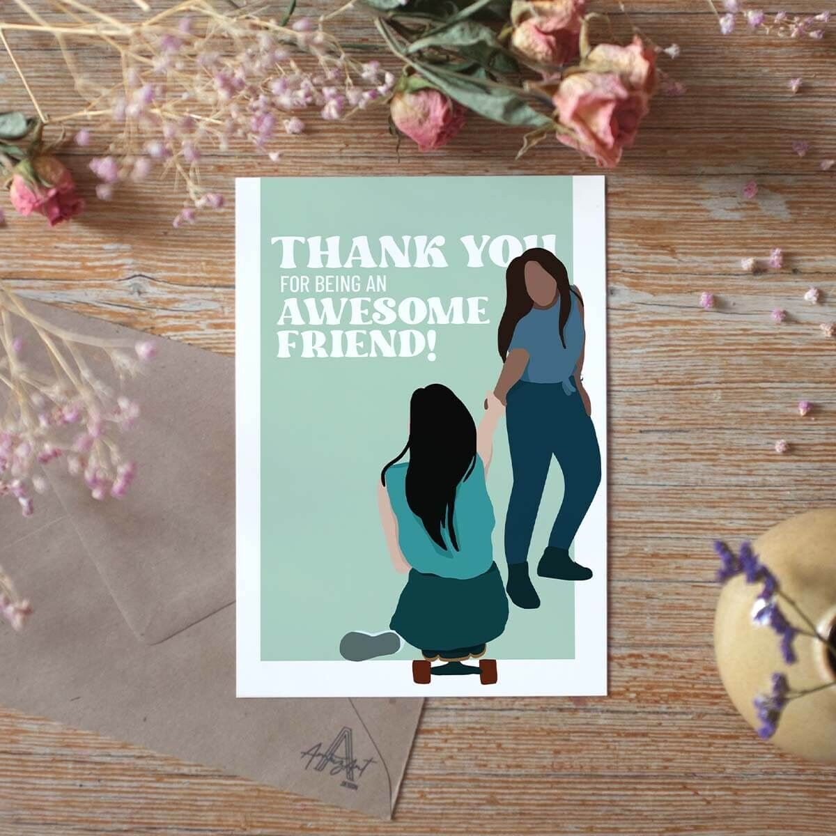 Tarjeta de felicitación para un amigo increíble