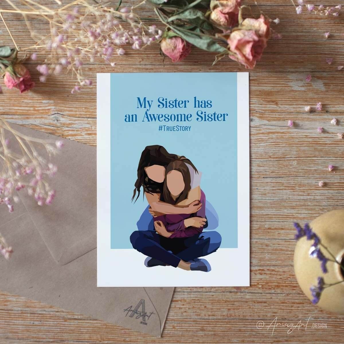 Sorella fantastica – Biglietto di auguri