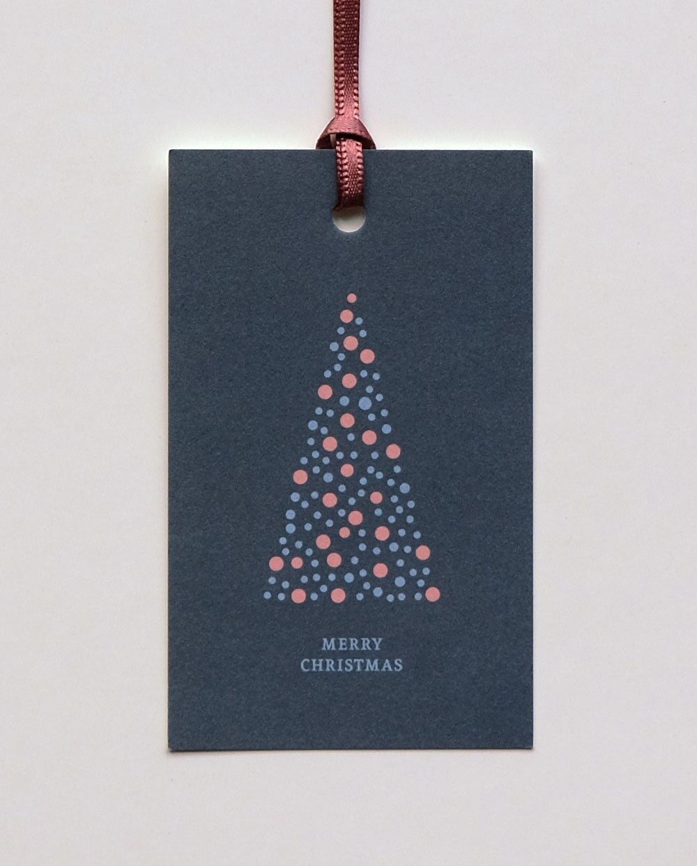 Geschenkanhänger Tree At Night, mit Seidenband