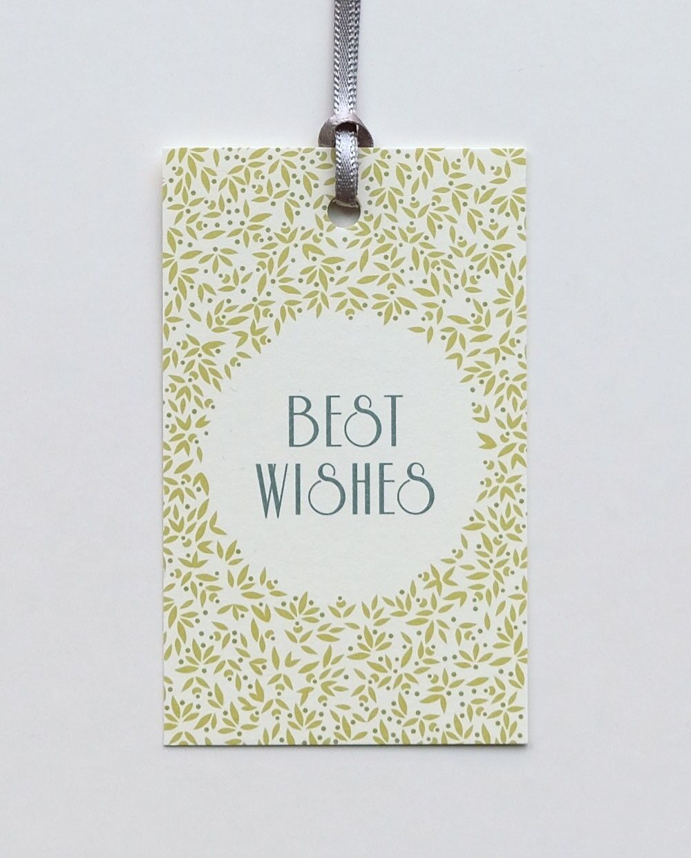 Geschenkanhänger Best Wishes, mit Seidenband