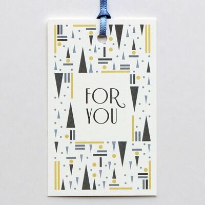 New York For You gift tag with silk ribbon