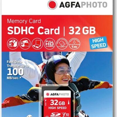AgfaPhoto microSDHC Memory Card - 10581 - Capacity 32GB - Black