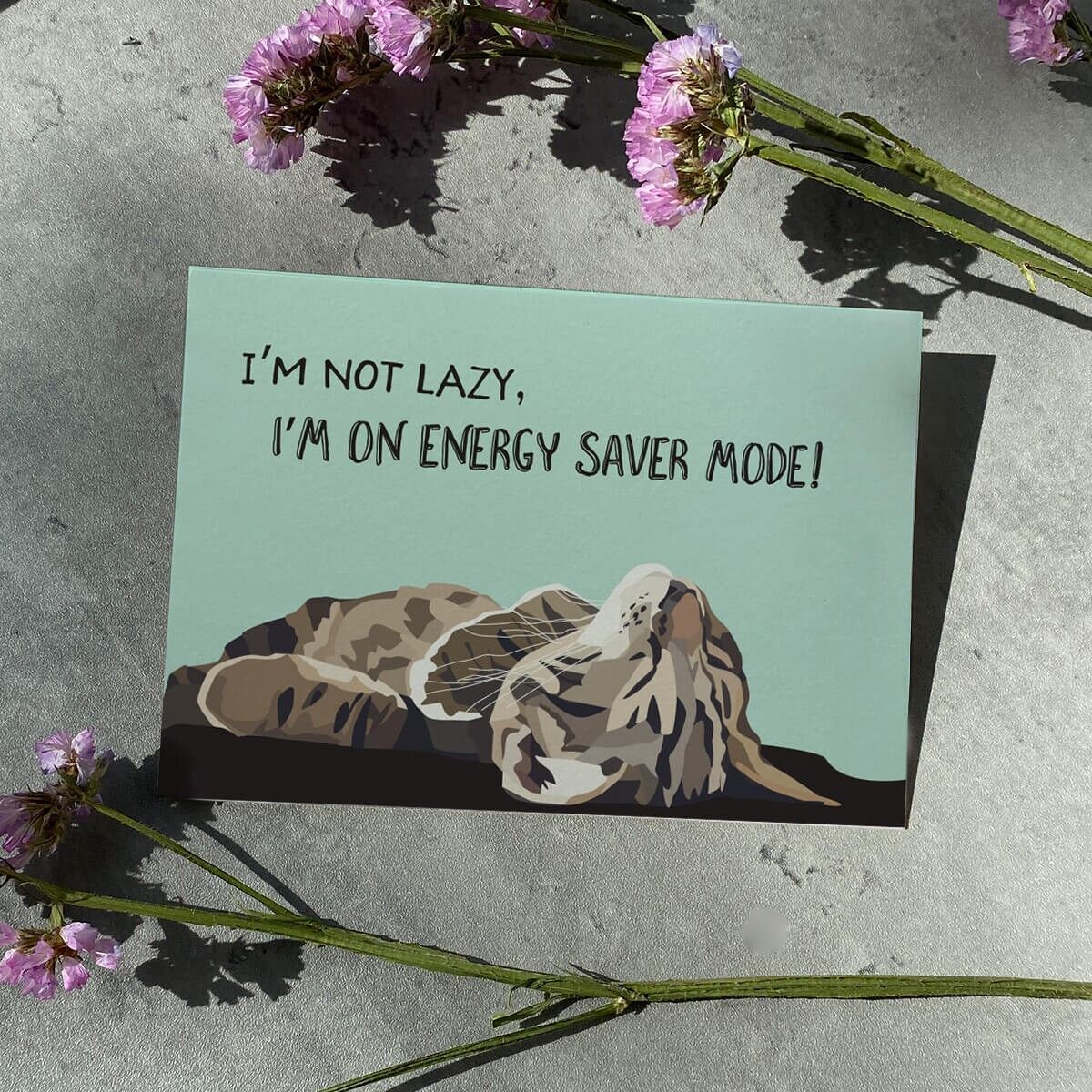 Energiesparmodus – Grußkarte