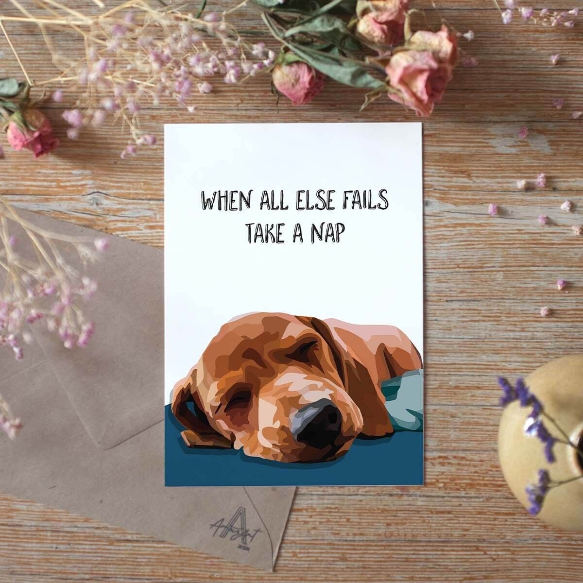 When All Else Fails Take a Nap - Greeting Card