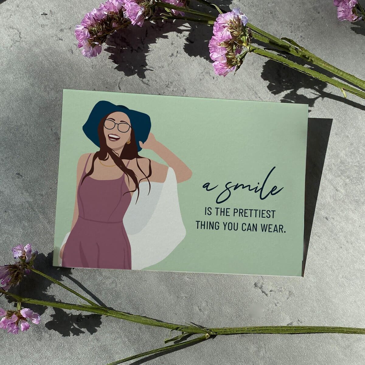 Un sorriso è la cosa più bella che puoi indossare - Biglietto di auguri