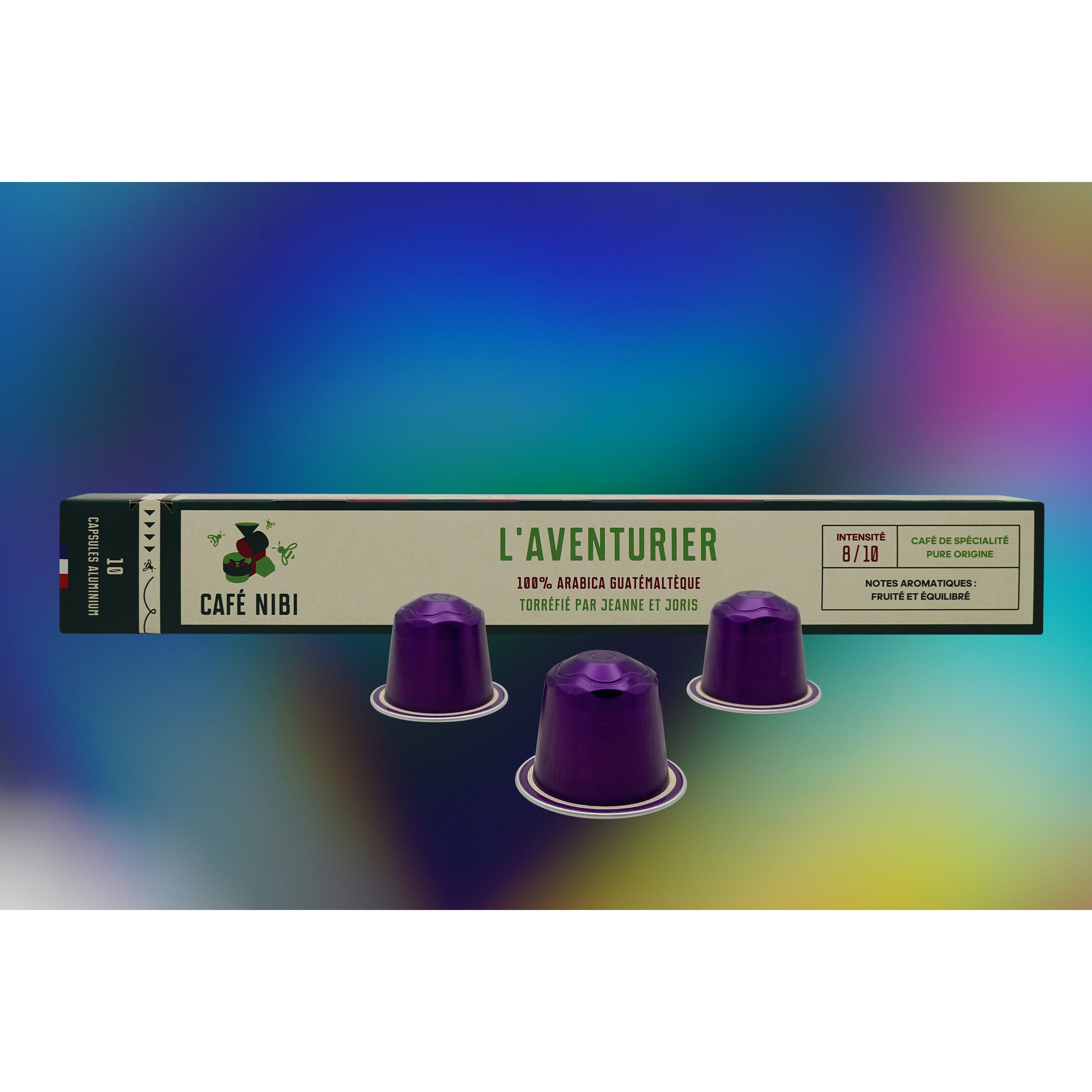 Case of 10 capsules - Café Nibi - Compatible capsules - L'Aventurier