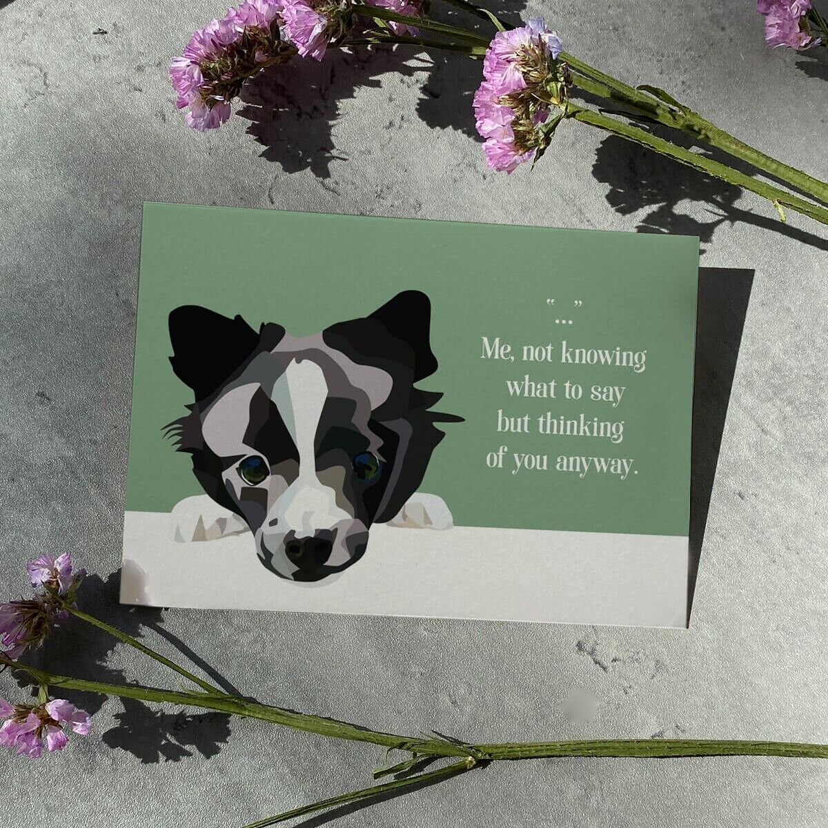 Sin saber qué decir - Tarjeta de felicitación