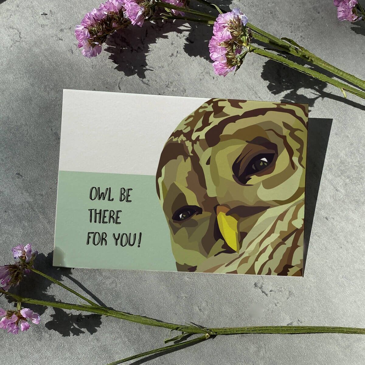 El búho estará allí para ti - Tarjeta de felicitación