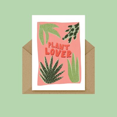Tarjeta de amante de las plantas