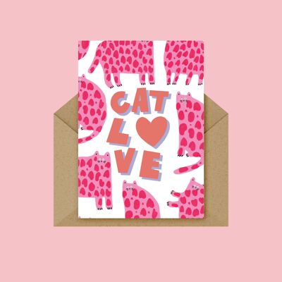 Carte d'amour de chat