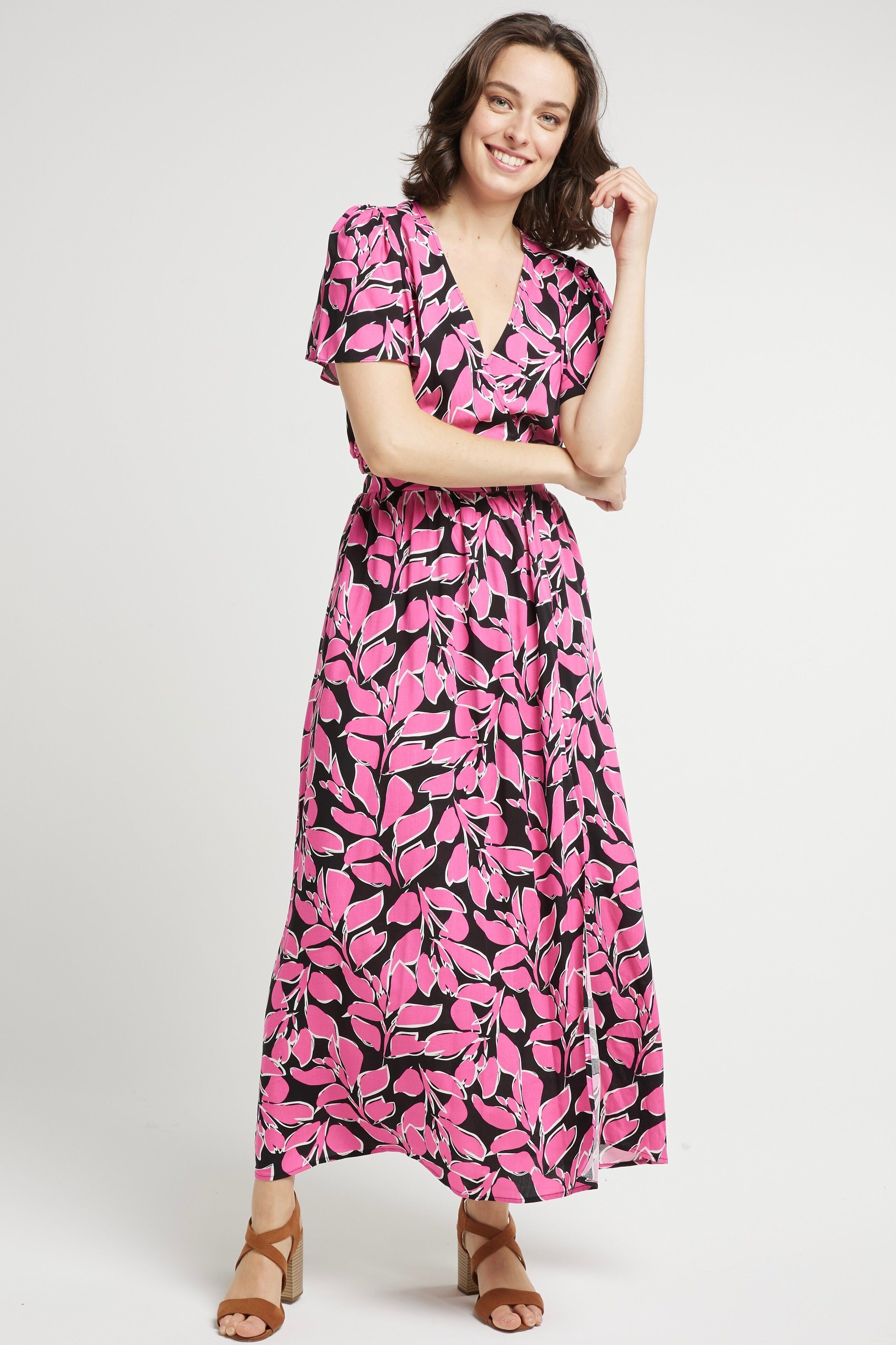 AZUMI - Abito stampato aperto in vita