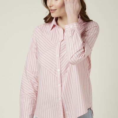 CALVIN - Blusa moderna in cotone a righe
