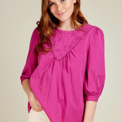 CLOTHILDE - Blusa in pizzo con maniche a 3/4