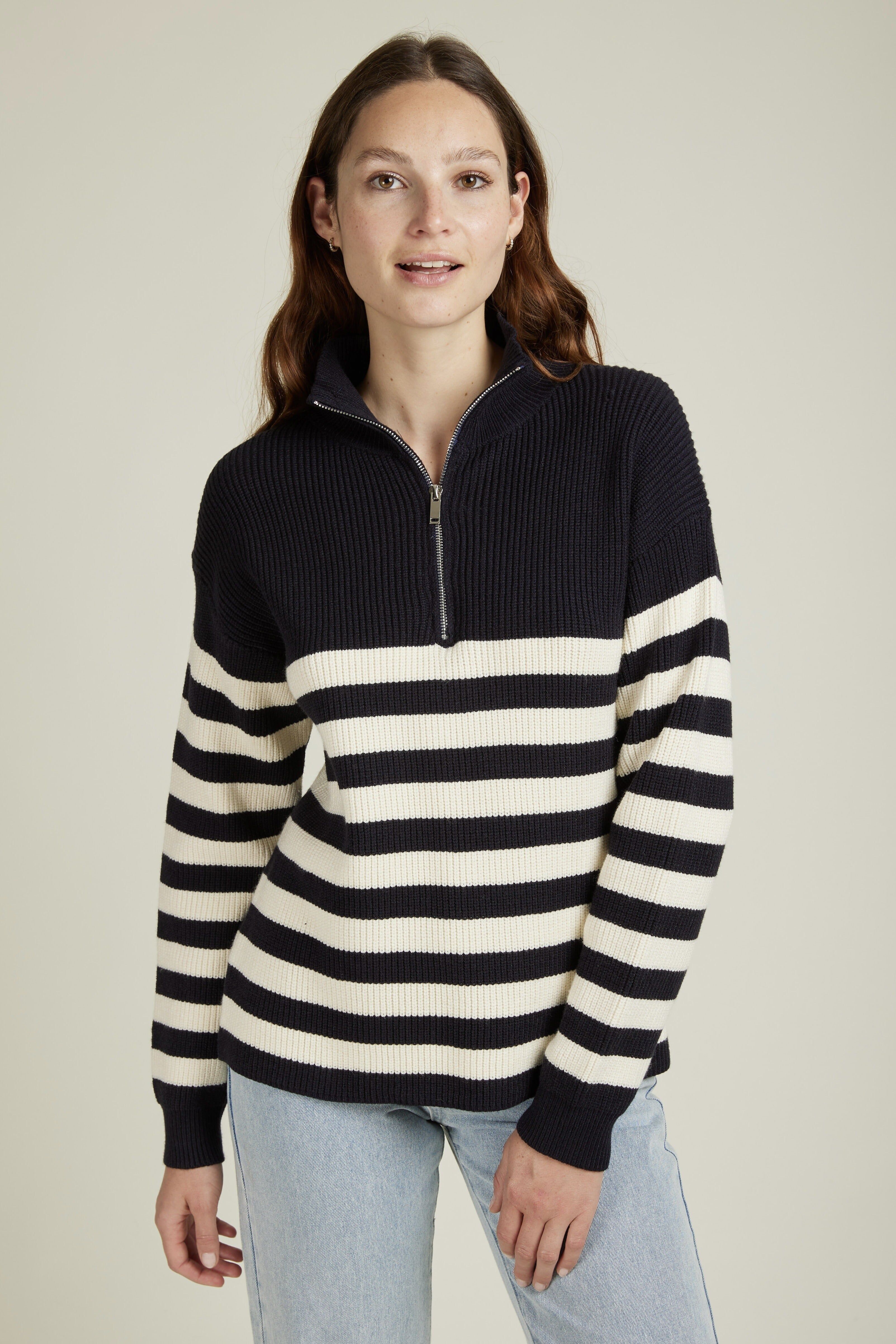 FRANKIE - Maglione alla marinara con colletto da camionista