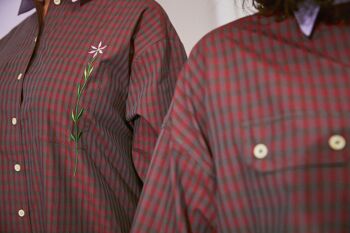 Robe chemise oversize Etta, carreaux rouges 7