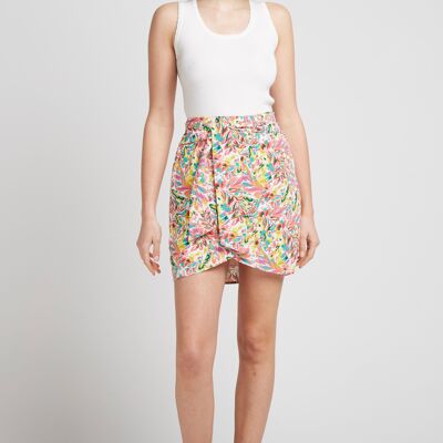 JUNO - Falda cruzada con estampado floral