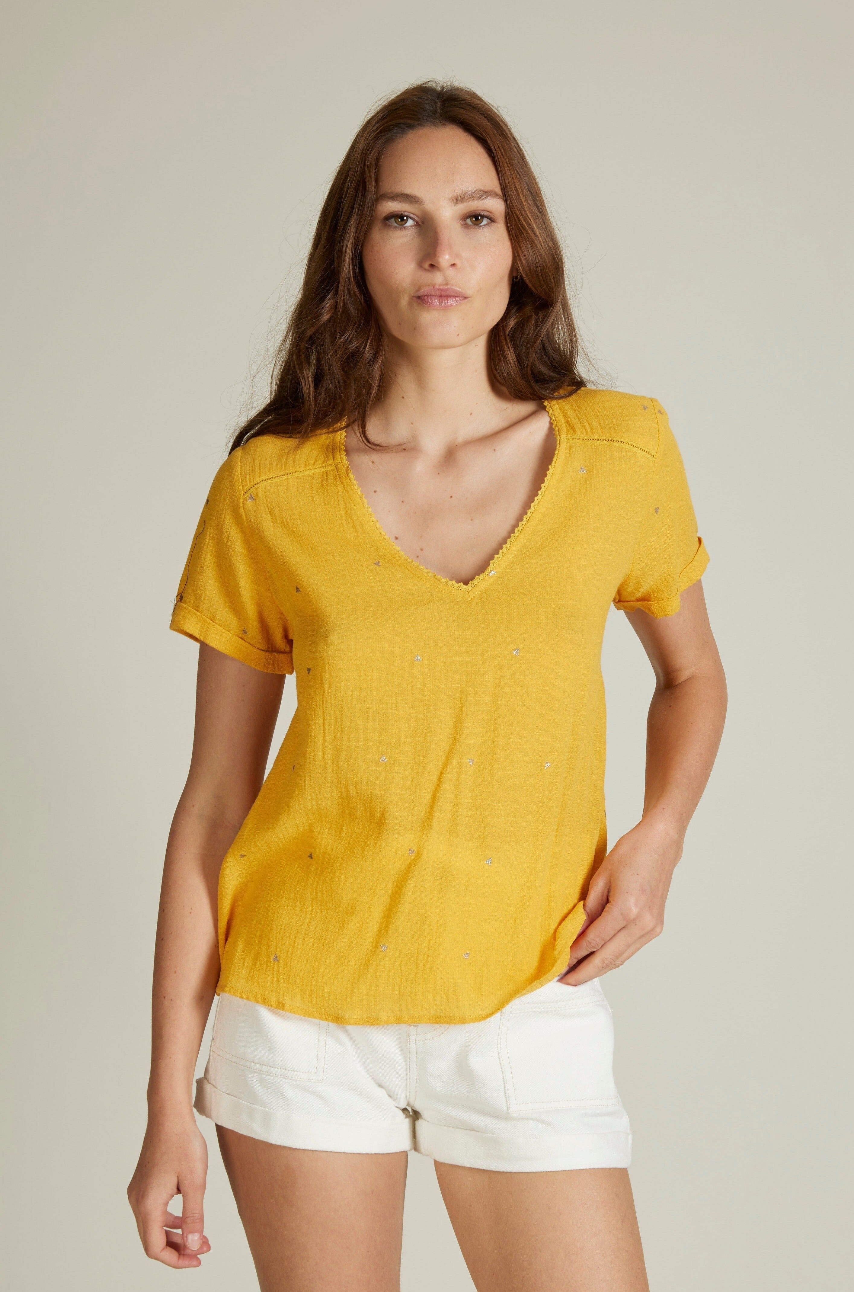 LOU - T-shirt lurex a motifs