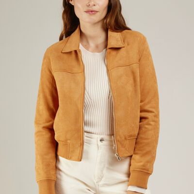 MILTON - Chaqueta entallada de ante