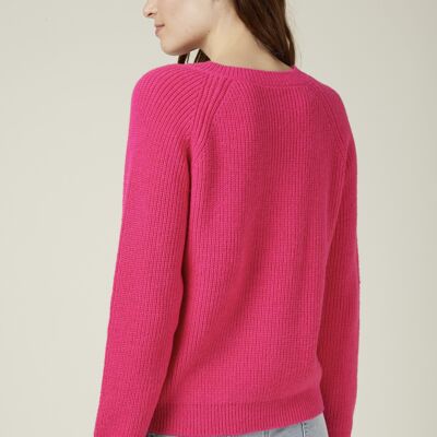PLATON - Angora sweater with buttons on the shoulder