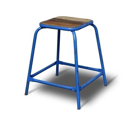 Sgabello bistrot blu